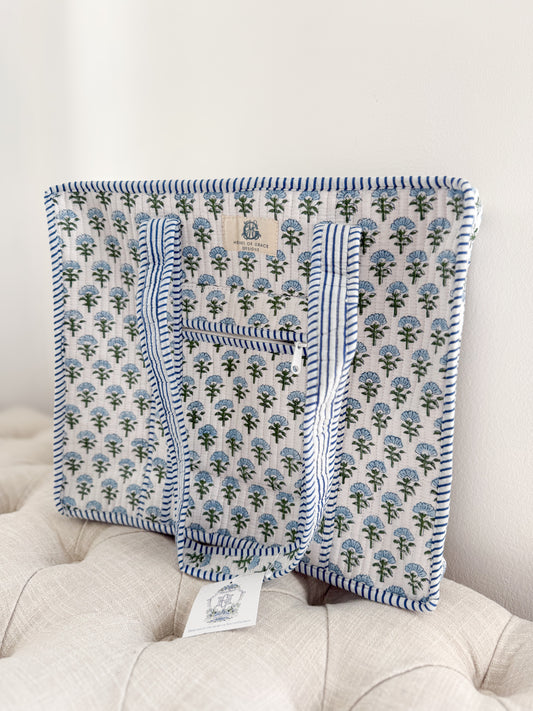 Carolina | Quilted Zipper Tote Bag