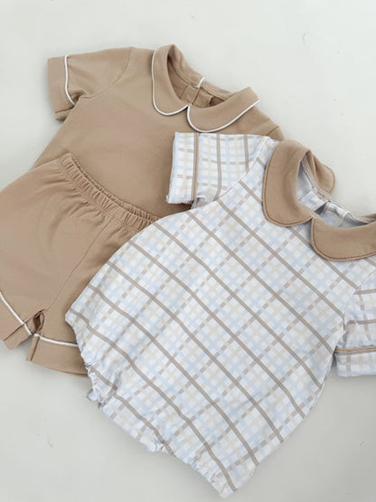 Teddy Plaid Boys Bubble