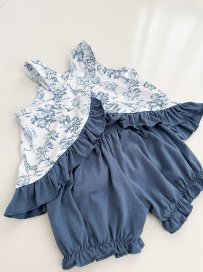 Safari Toile Girls Swing Back Set