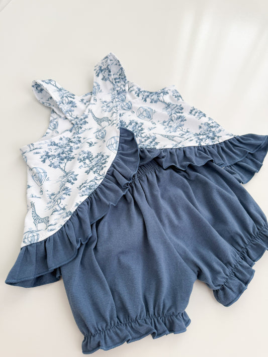 Safari Toile Girls Swing Back Set