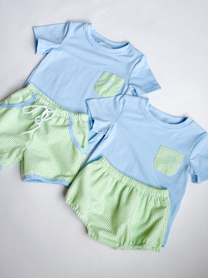 Oliver Seersucker Short Set