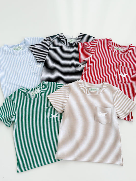 Everyday Striped Pocket Tees