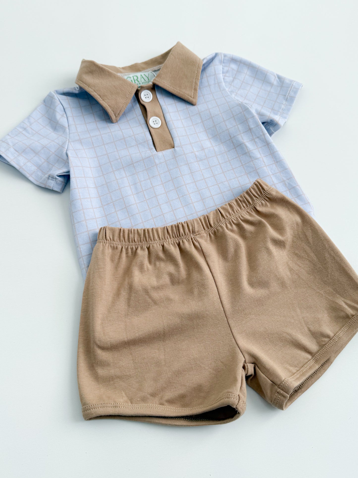 Abel Plaid Shortie Set