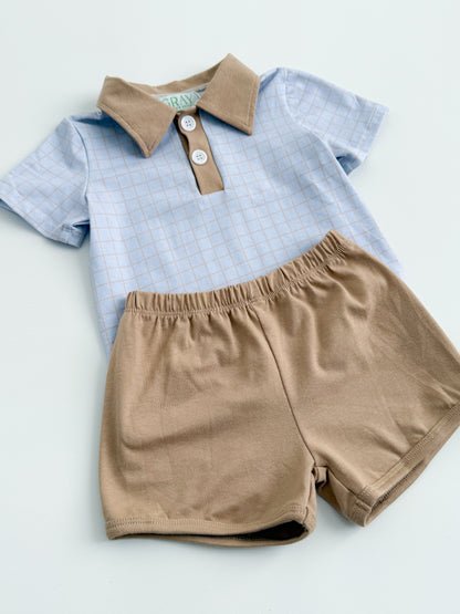 Abel Plaid Shortie Set