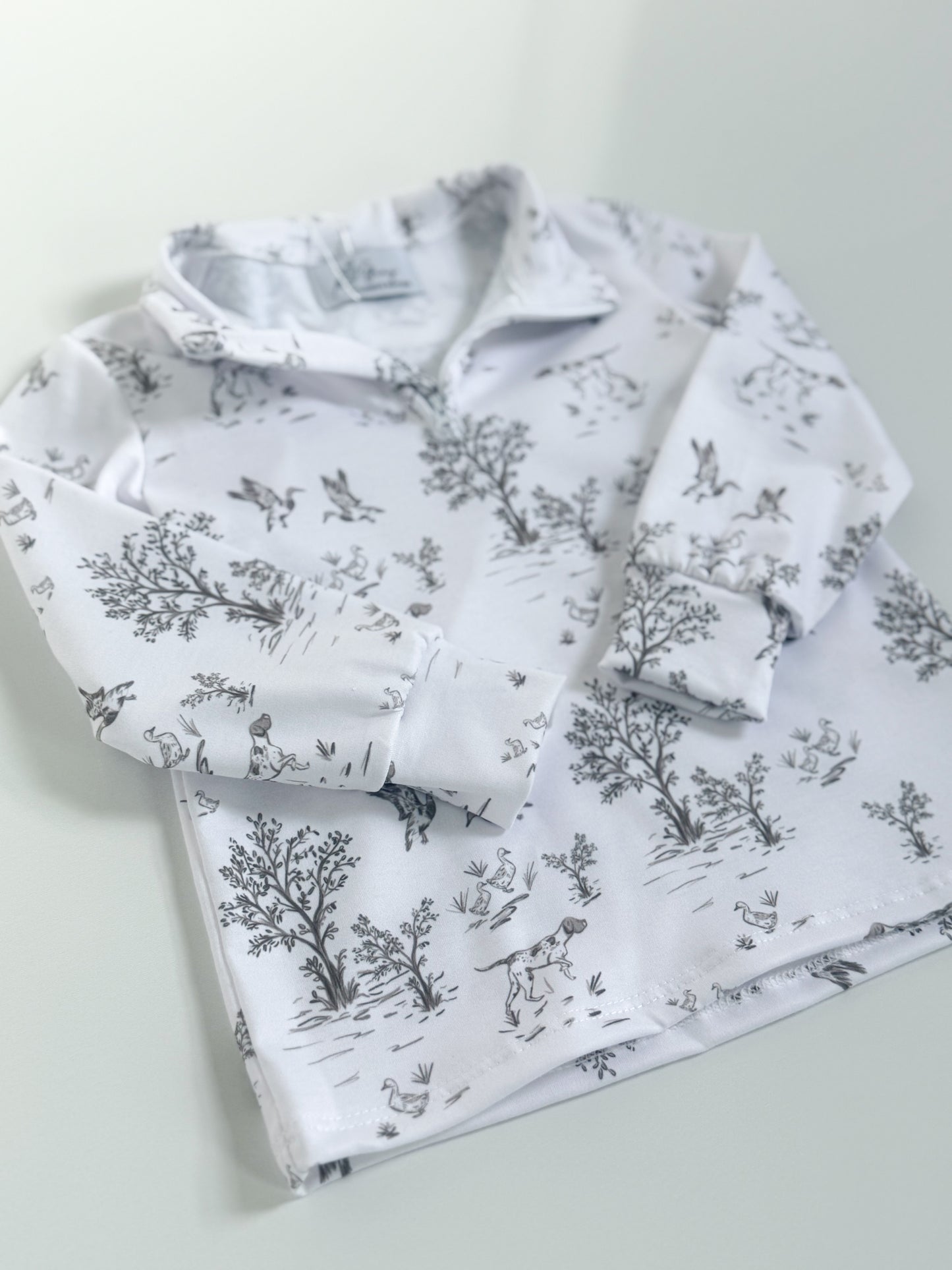 Pointer Toile Knit Quarter Zip