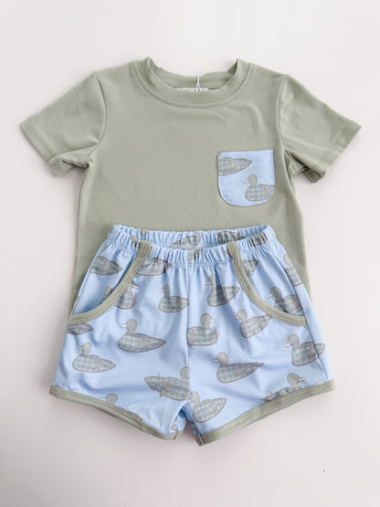 Pintails + Plaid Shortie Set