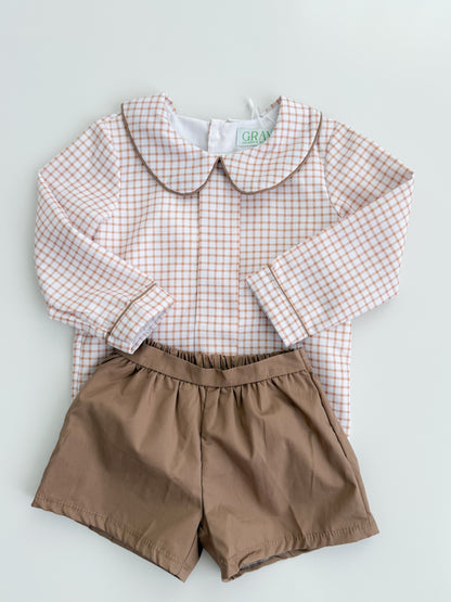 William Plaid Short Set