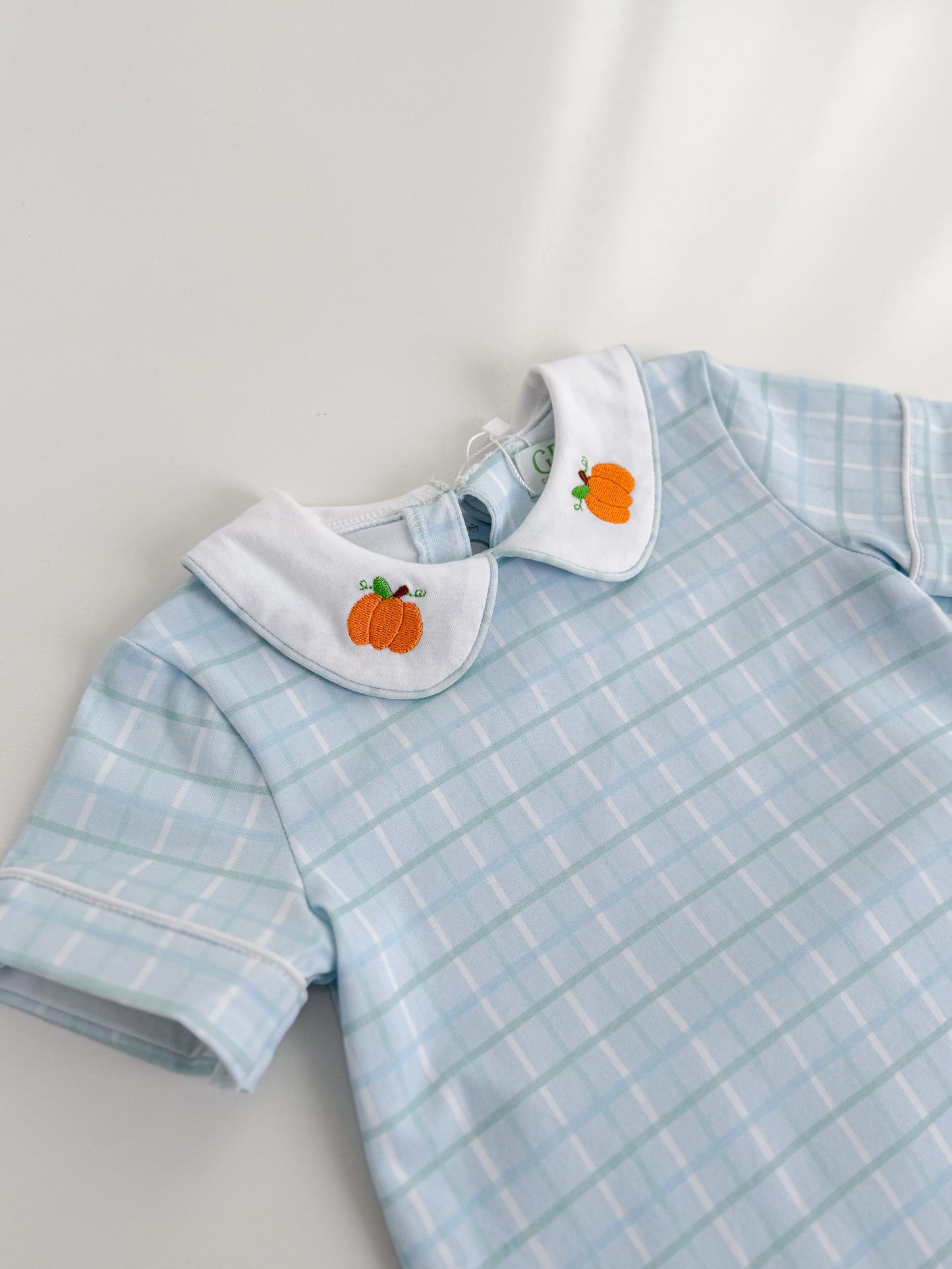 Blue Pumpkin Plaid Shortie Set