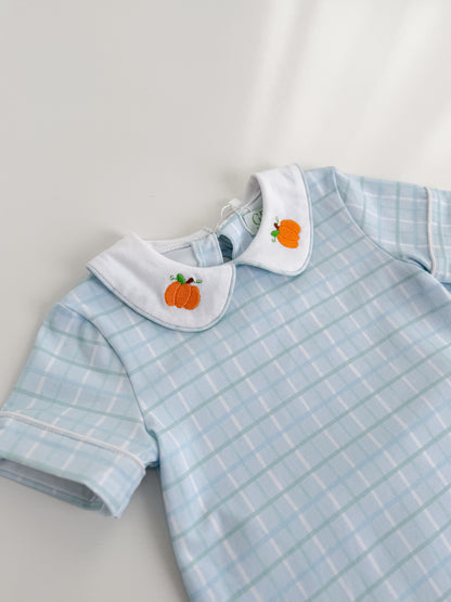 Blue Pumpkin Plaid Shortie Set