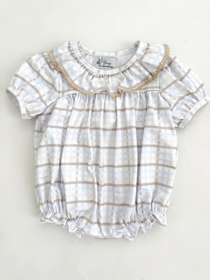 Teddy Plaid Girls Bubble