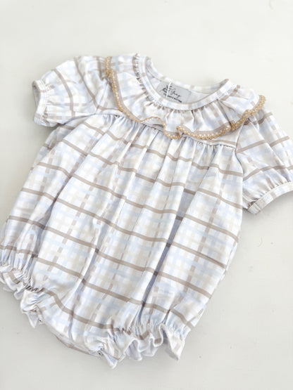 Teddy Plaid Girls Bubble