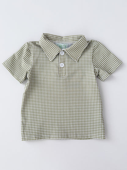 Paxton Green Gingham Polo