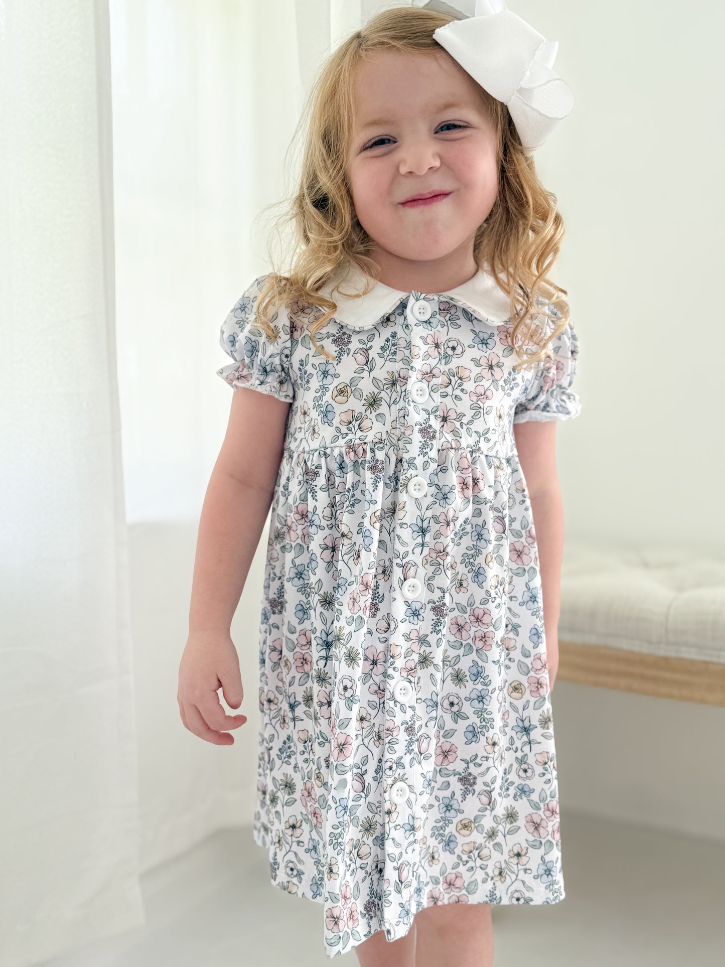 Mauve Floral Dress