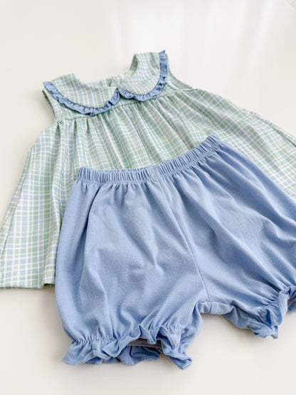 Lincoln Plaid Girls Bloomer Short Set