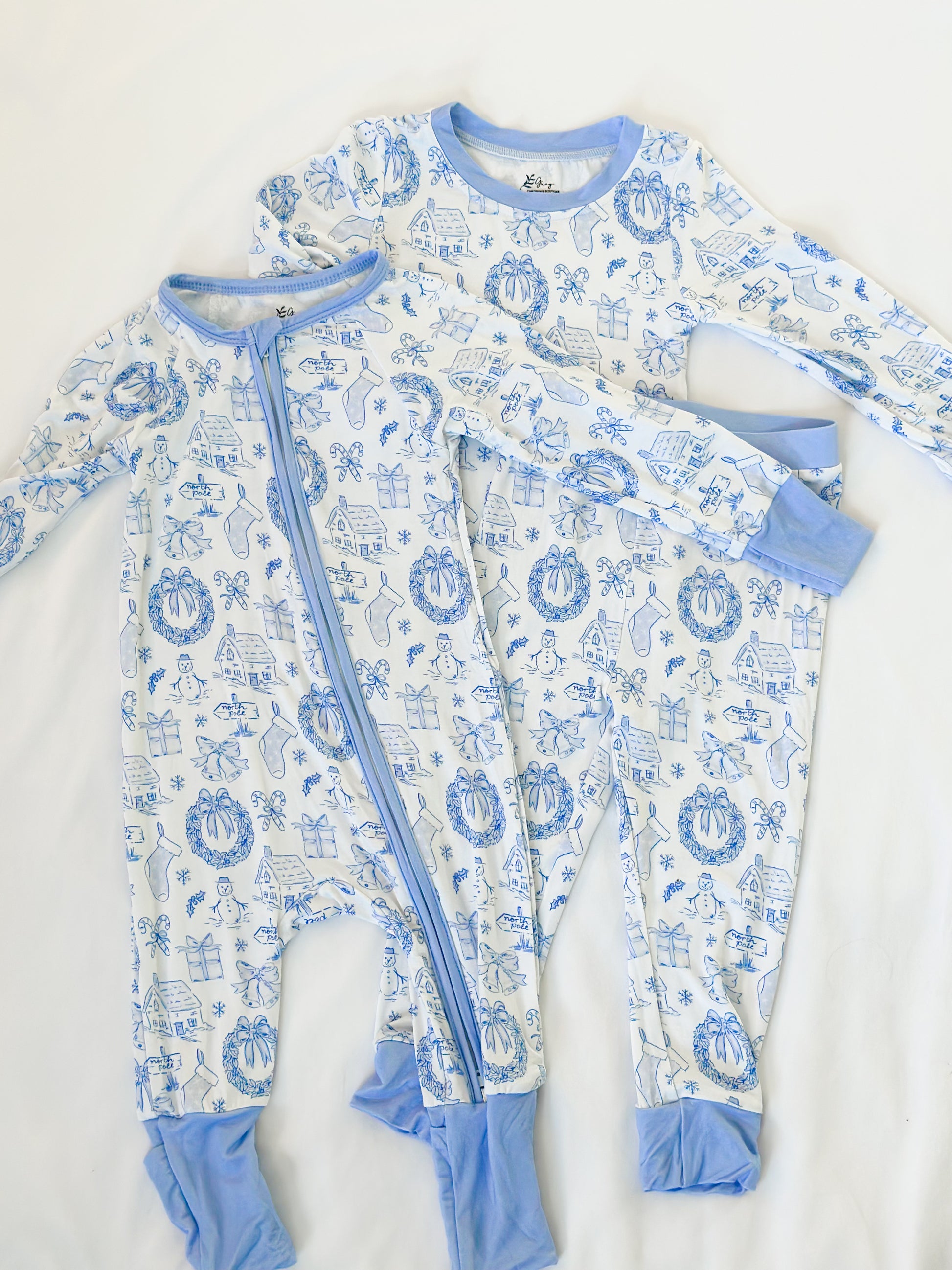 Winter Wonderland Bamboo Romper Gray Children's Boutique