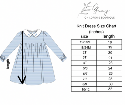 Claire Striped Bow Dress