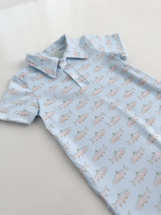 Reeling In Polo Romper