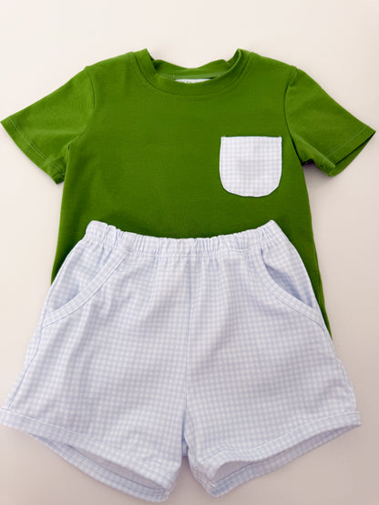 Liam Gingham Shortie Set
