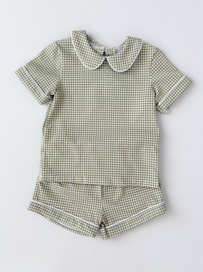 Paxton Green Gingham Set