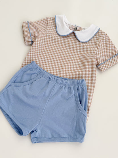 Archer Gingham Shortie Set