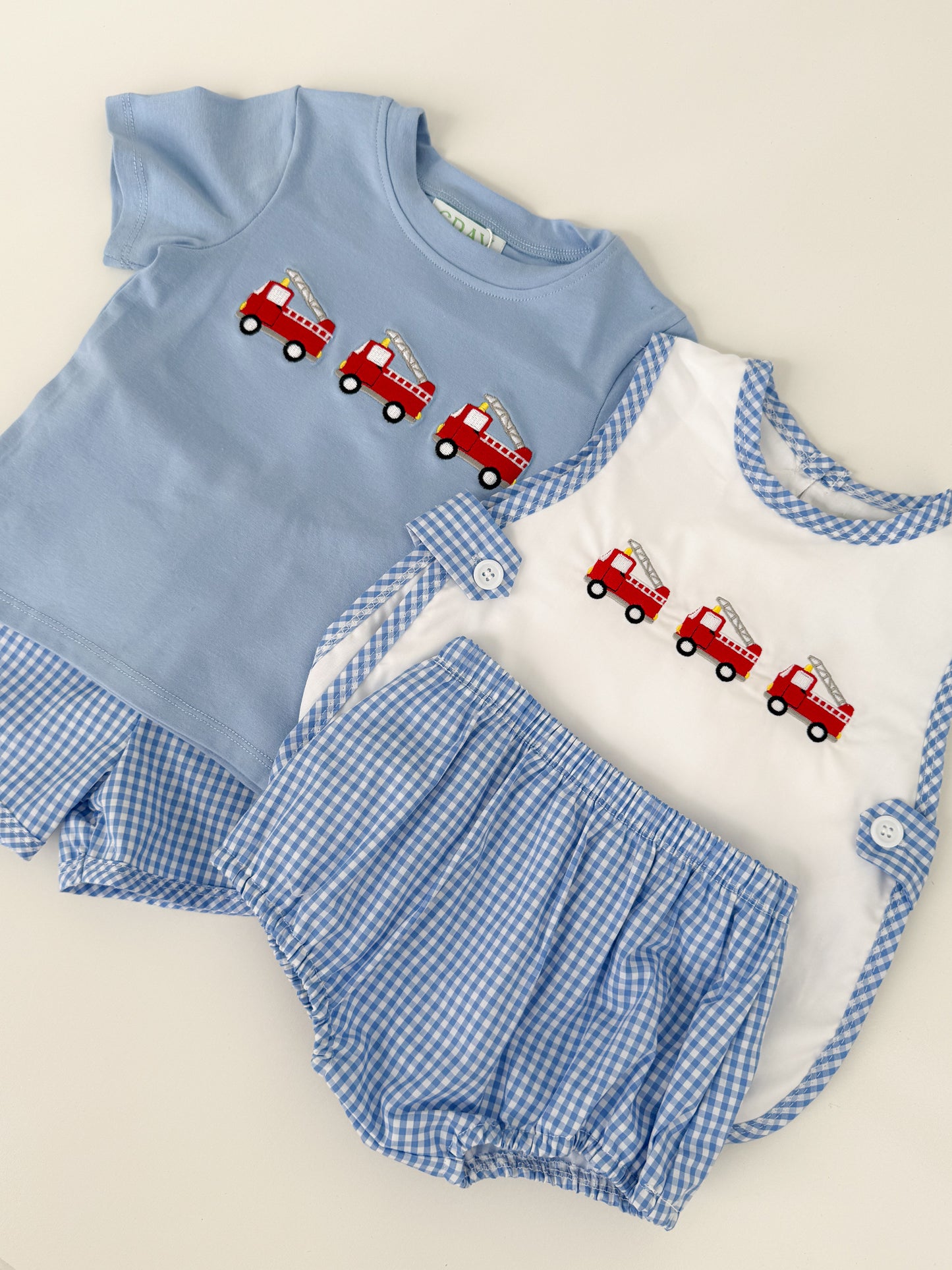 Fire Truck Diaper Set