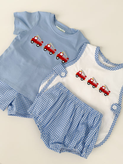 Fire Truck Diaper Set