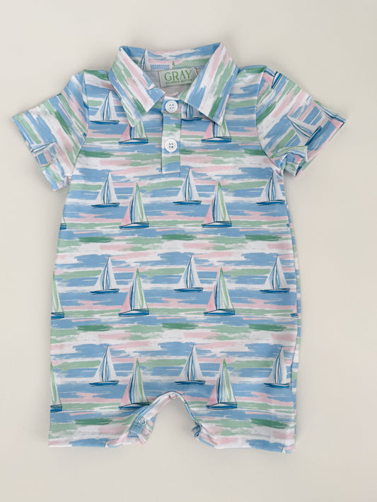 Sail Away Boys Romper