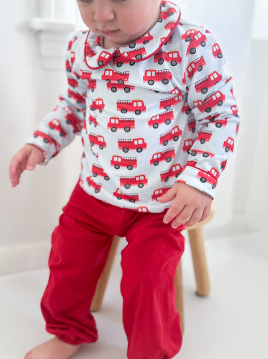Tucker's Firetruck Pant Set