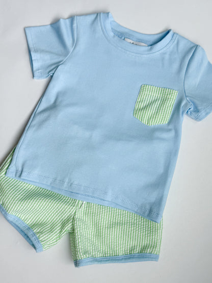 Oliver Seersucker Short Set