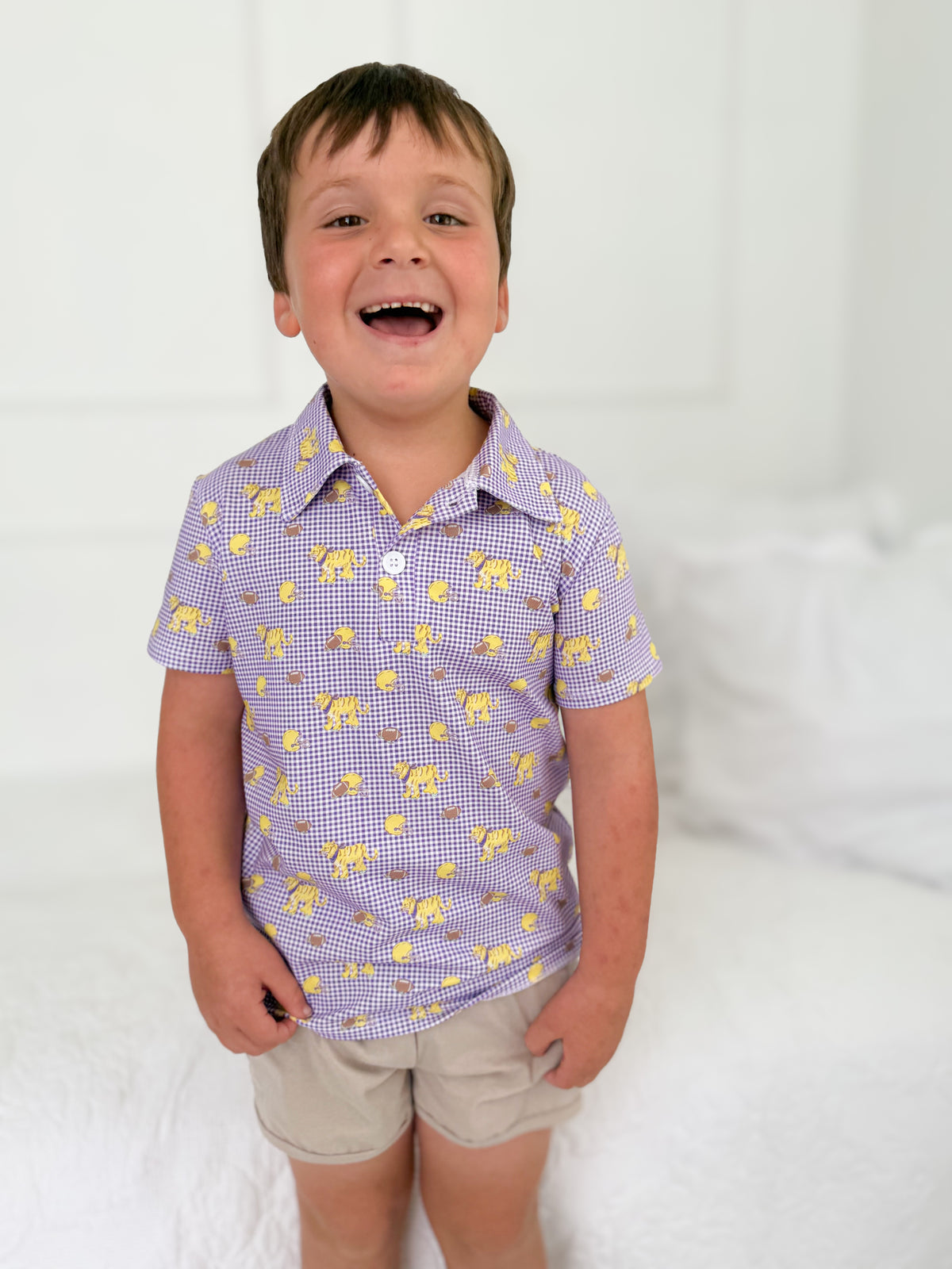 Gameday Gingham Polo