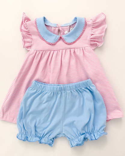 Emmie Striped Bloomer Set
