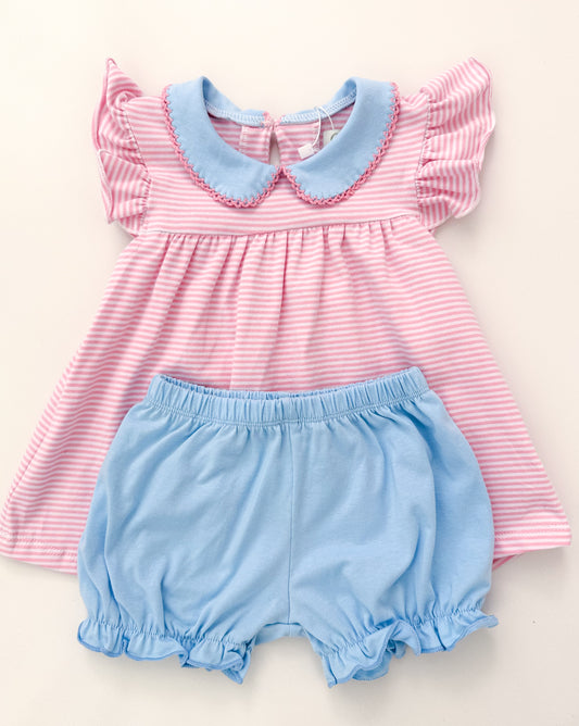 Emmie Striped Bloomer Set