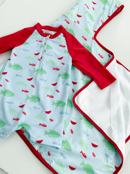 Reeling In Hooded Towel