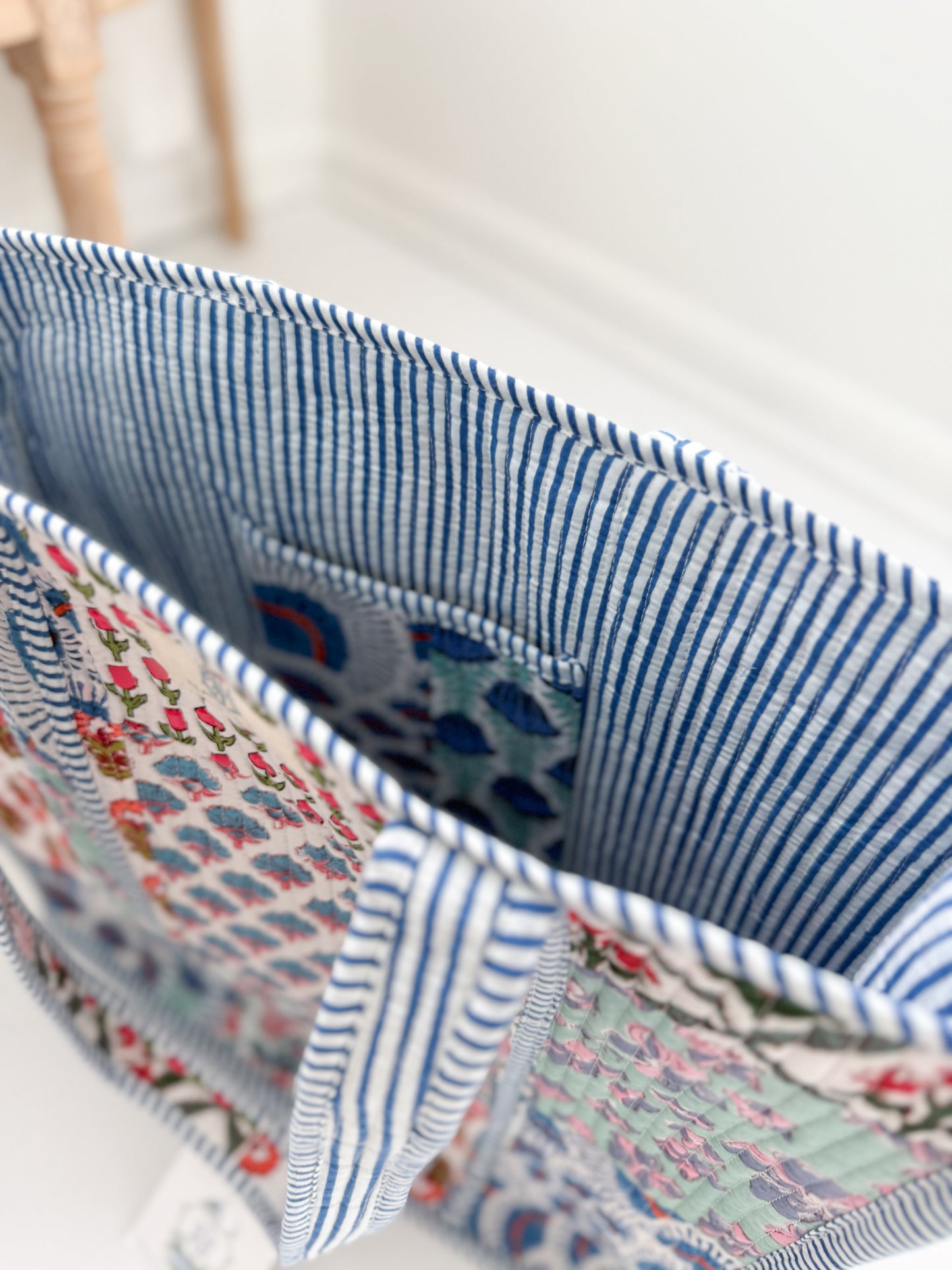 Wildflower Patch | Regular Quilted Tote Bag 