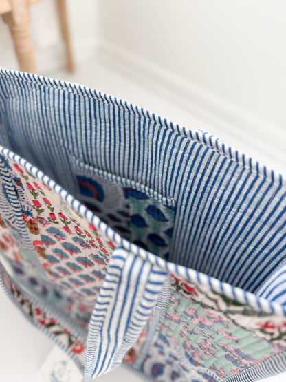 Wildflower Patch | Regular Quilted Tote Bag 