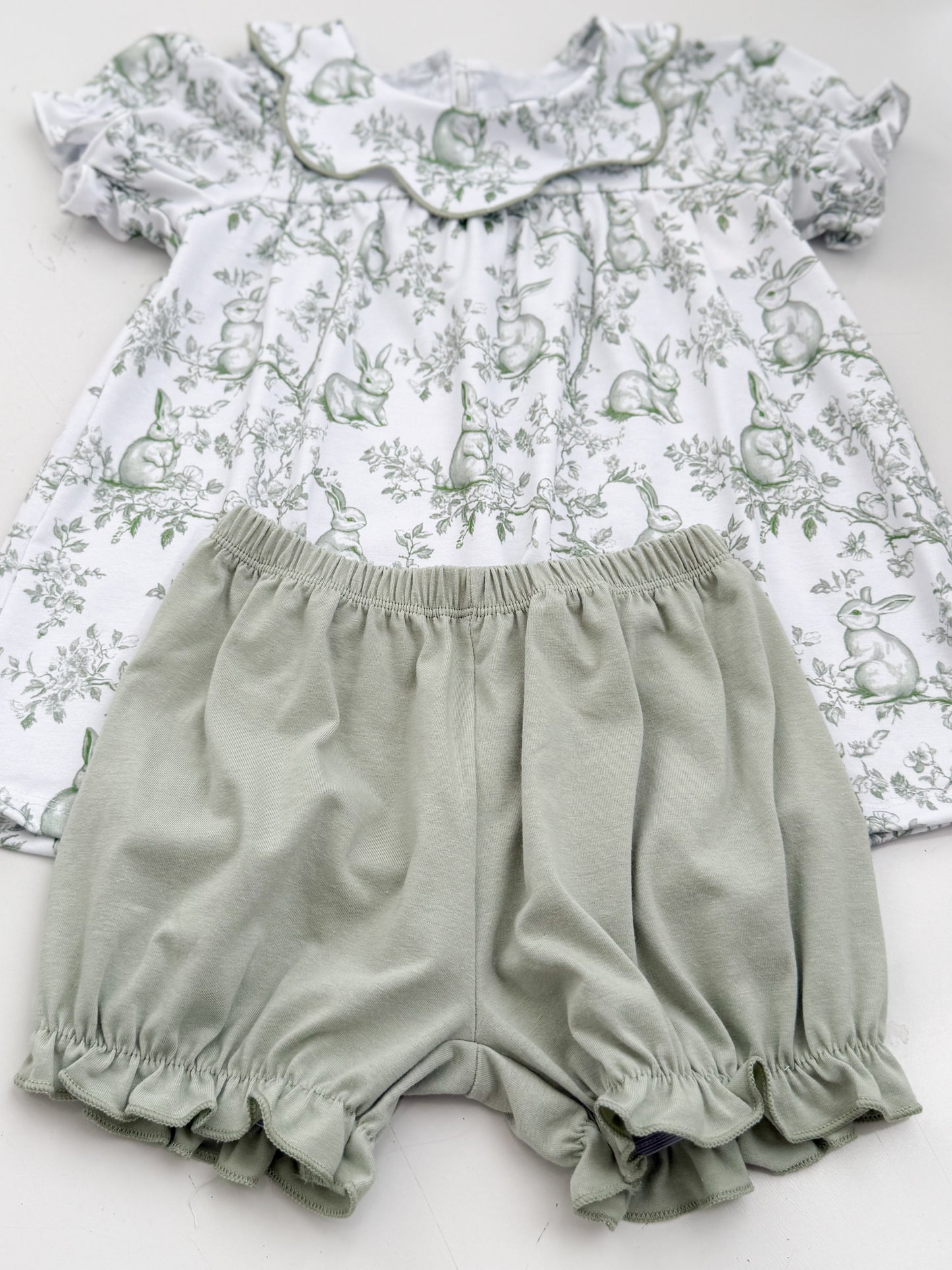 Bunny Toile Bloomer Short Set