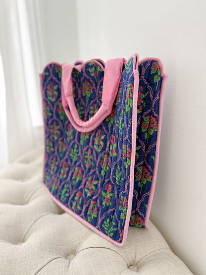 Midnight Luxe | Quilted Scalloped Regular Tote Bag