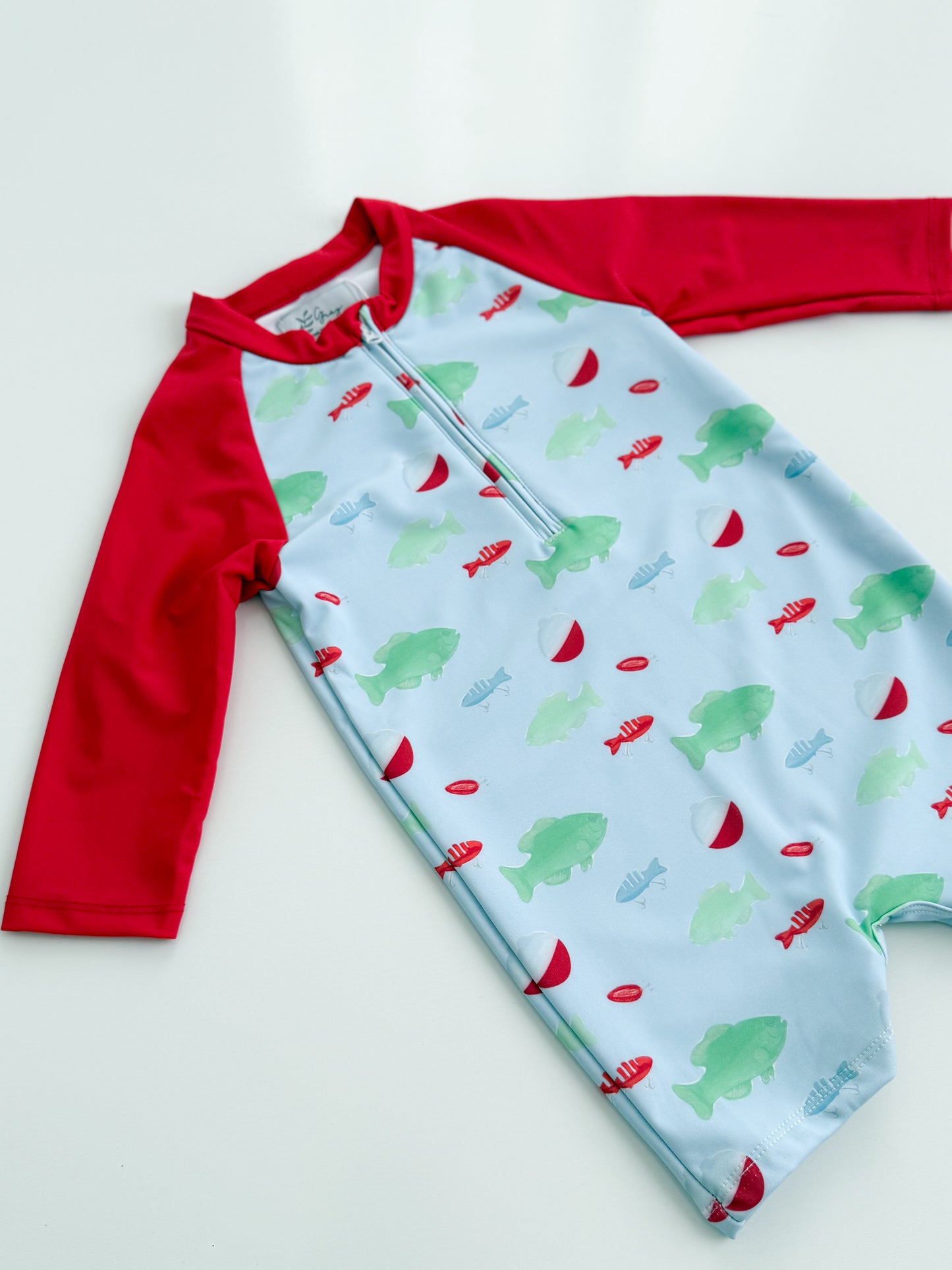 Reeling In Boys One Piece Rashgaurd