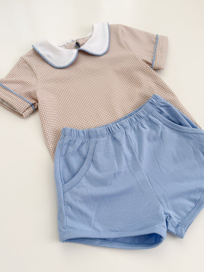 Archer Gingham Shortie Set