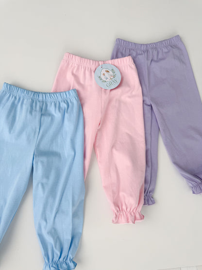 Girls Solid Knit Bubble Pants