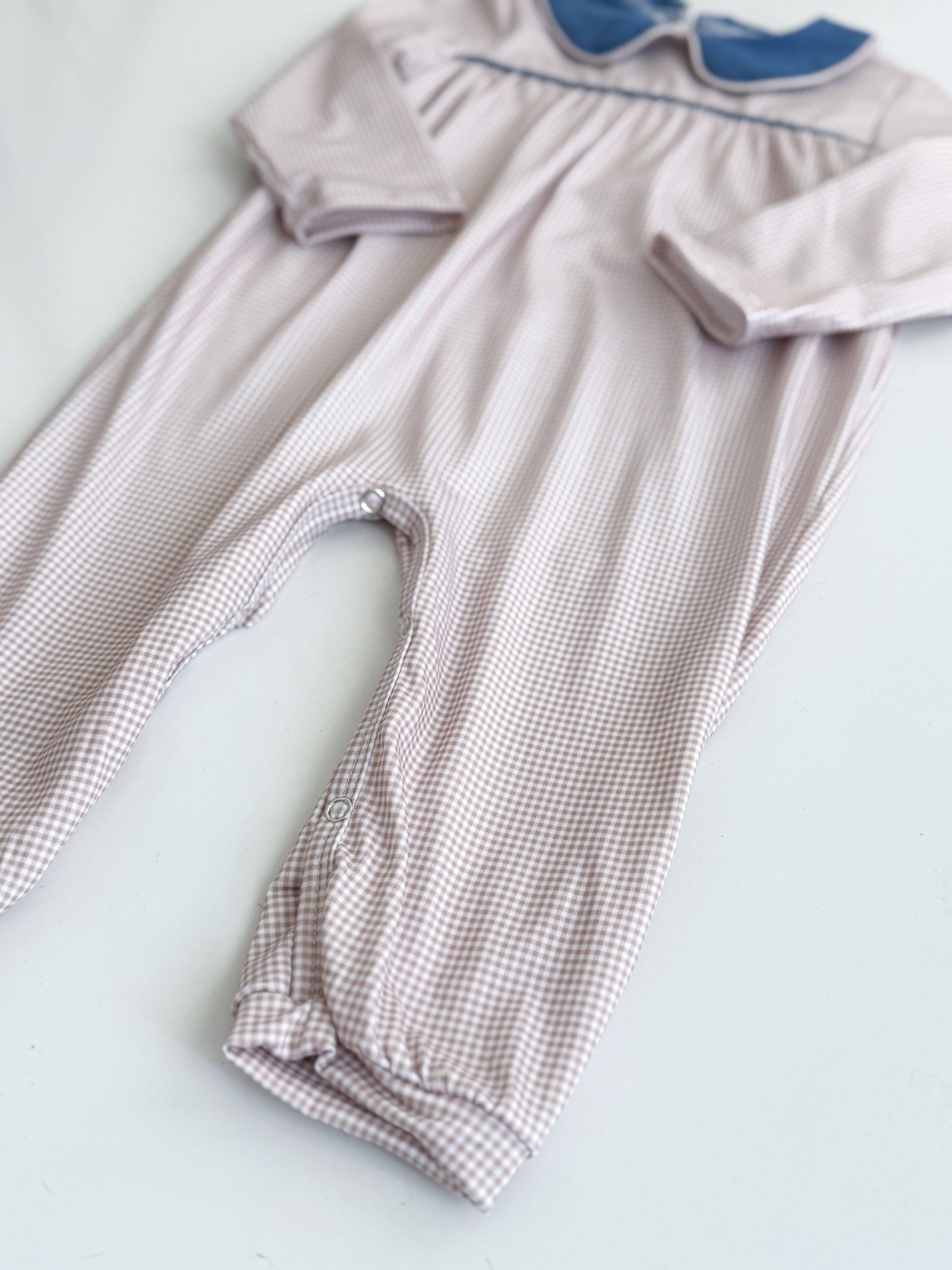 Tommy Gingham Long Romper