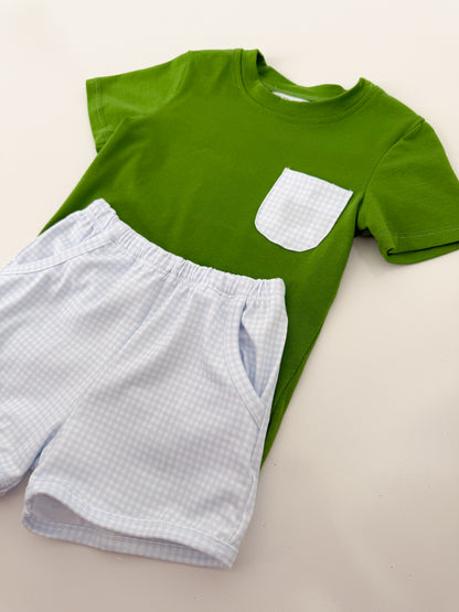 Liam Gingham Shortie Set