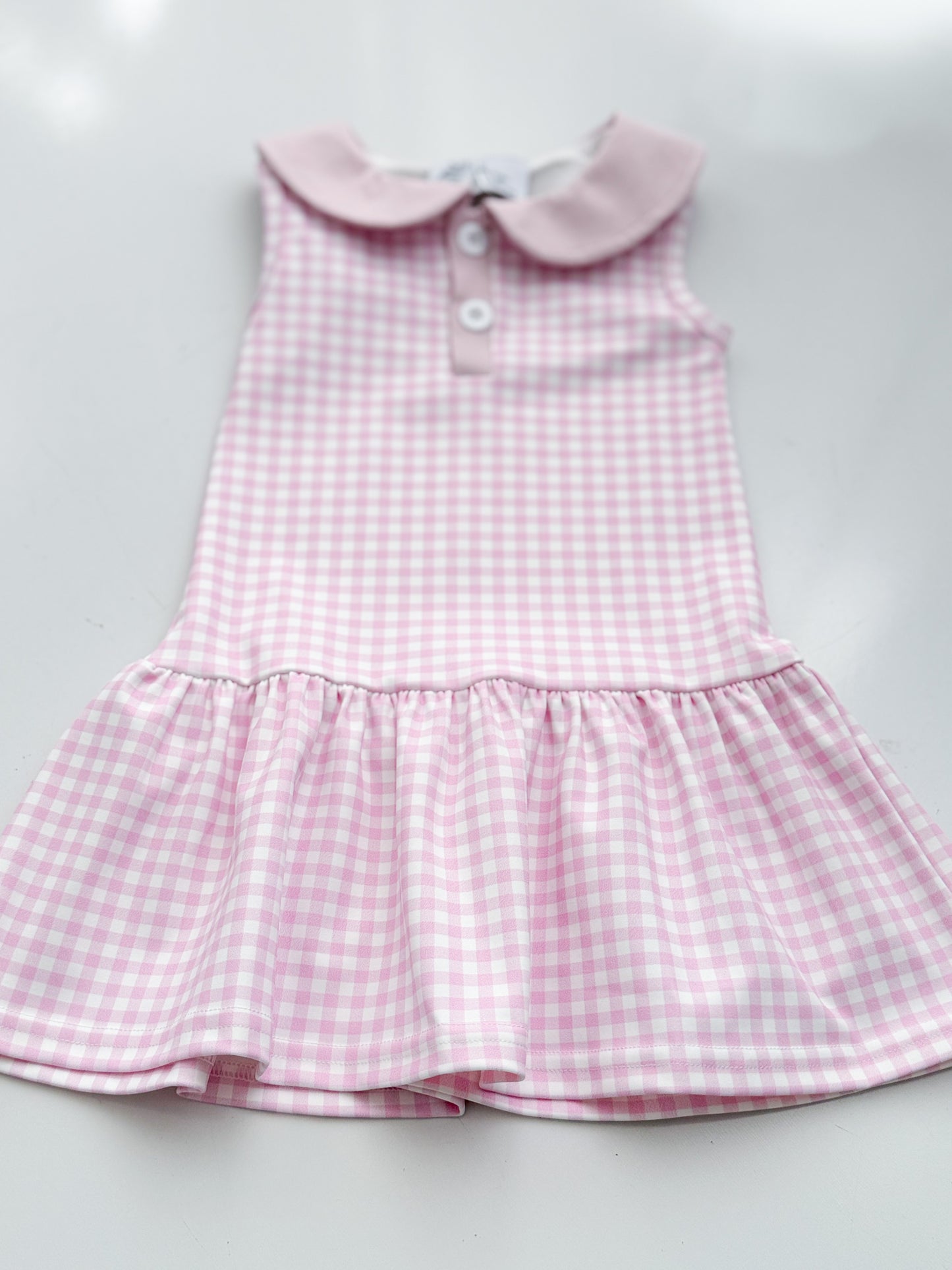 Pink Gingham Yoga Dress