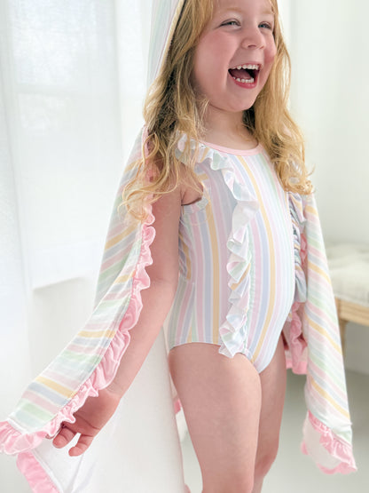 Candi Stripe Girls Swimsuit
