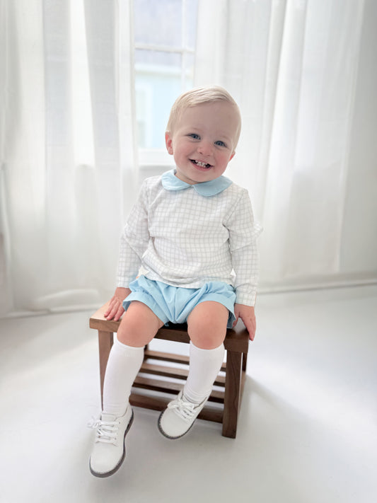 Abram Plaid Bloomer Short Set