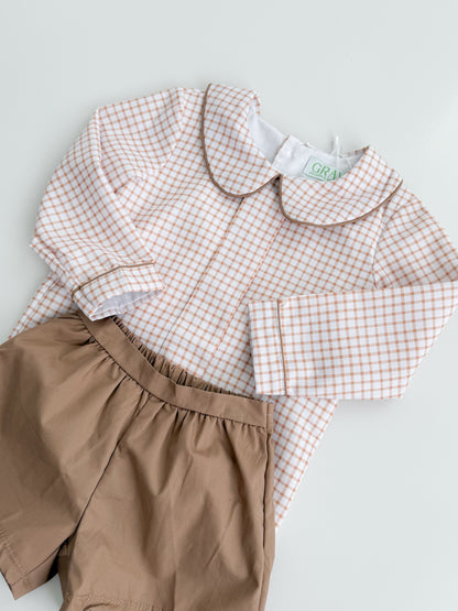 William Plaid Short Set