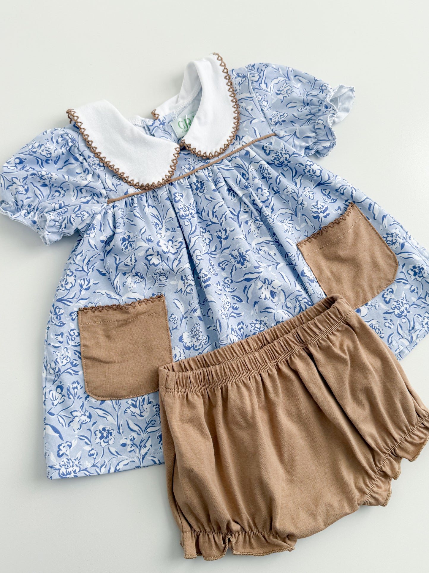 Bleu Floral Bloomer Set