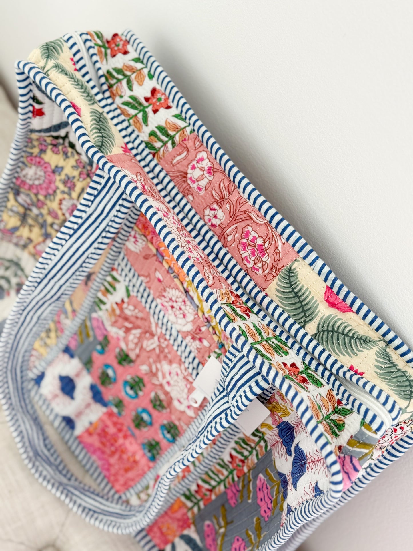 Wildflower Patch | Quilted Zipper Tote Bag