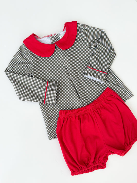 Holly Gingham Peter Pan Set
