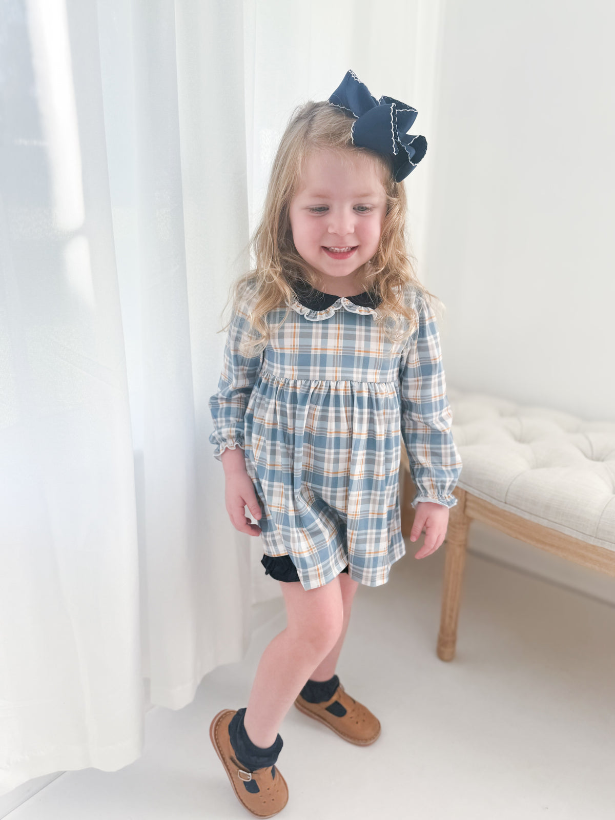 Reese Plaid Bloomer Short Set